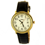 Часы "Слава" в круглом позолоченном корпусе