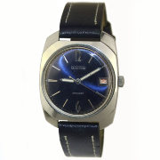 Часы "Восток" СССР  темно-синие в антимагнитном хромированном корпусе