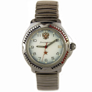 Часы "Командирские" со стальным пружинным браслетом