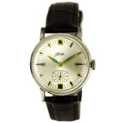 Часы "ЗиМ" СССР хромированные с серебристым циферблатом