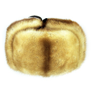 Шапка ушанка "Норка" светло-коричневая