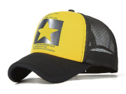 Бейсболка с круглым козырьком Звезда желтая