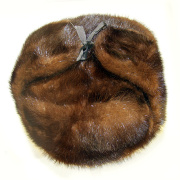 Шапка ушанка "Норка" темно-коричневая