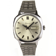 Часы "Ракета" СССР со стальным циферблатом календарные с автоподзаводом